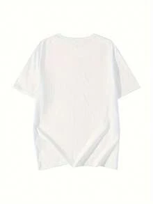 Camiseta estampada de verano para mujer estilo Y2K: estampado geométrico de frutas de dibujos animados, top holgado de manga corta, cuello redondo transpirable, estilo casual, estilo retro urbano, camiseta estampada a la moda. UIV4 - Blanco - Ver 4