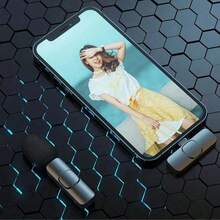Micrófono de solapa inalámbrico K60 compatible con teléfonos inteligentes Android para grabación de video y audio, vlogging - Negro - Ver 7