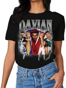 Your T-Shirt With Personalized Text, Custom Your Own Bootleg Shirts, Custom Bootleg Rap Tee, Birthday Gift - 藍色 - 查看 12