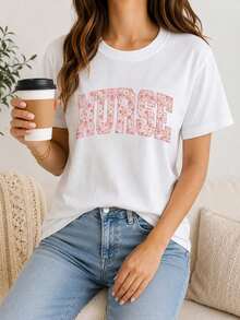 Perfecta para el look diario: Camiseta de Enfermera, Camiseta Rosa de Enfermera, Camiseta de Enfermería, Regalo para Enfermeras Amantes del Rosa, Camisetas de Enfermera, Camisetas Lindas de Enfermera, Camiseta de Agradecimiento a Enfermeras, Regalos para Enfermeras Autorizadas. SD-4507 es adecuado para salidas informales, viajes, playa, escuela, trabajo desde casa y actividades de fin de semana, cómodo y elegante para cualquier ocasión. - Blanco - Ver 7