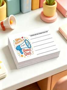 1/10/20 piezas Tarjetas de felicitación divertidas, adecuadas para elogiar, agradecer, reconocer y recompensar a empleados, maestros, estudiantes y personal, tarjetas postales de aliento, adecuadas para la temporada de regreso a la escuela y los anuncios de trabajo - multicolor - Ver 6