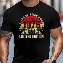 Printed T-Shirt For Men And Women - 黑色 - 查看 1