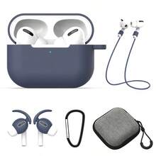 Set de 5 piezas Estuche de almacenamiento para auriculares Apple Pro, con mosquetón de acero inoxidable, bolsa de almacenamiento y cordón - Multicolor - Ver 15