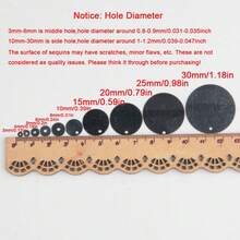 雷射銀色鬆散亮片 3mm-30mm PVC圓形刺繡亮片 大孔平底杯狀亮片 適用於DIY縫紉手工藝裝飾藝術 DIY珠寶製作配件 - 20克 - 查看 2