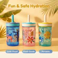 Gelas Sedotan Bergambar Lucu 330ml, Sedotan Minum Langsung, Bahan PP, Menumbuhkan Kebiasaan Minum Mandiri - MultiWarna - View 3