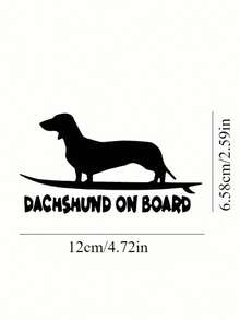 1 pieza Pegatina extraíble y resistente al agua con decoración de perro mascota Dachshund para el hogar, coche, ventana del coche o carrocería - Perro tejonero - Ver 5