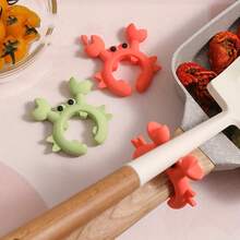 8pcs/Set Silicone Spoon Rest, Crab & Octopus Shaped Heat Resistant Spoon Holder, Kitchen Utensil Organizer - Great Gift! - Multicolor - View 11