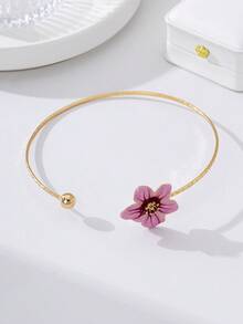 1 Peça Colar Gargantilha Decorativo Geométrico e Floral da Moda para Mulheres - Colar de flores - Visão 10