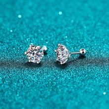 Women Stud Earrings - 5mm鋯石 - 查看 2