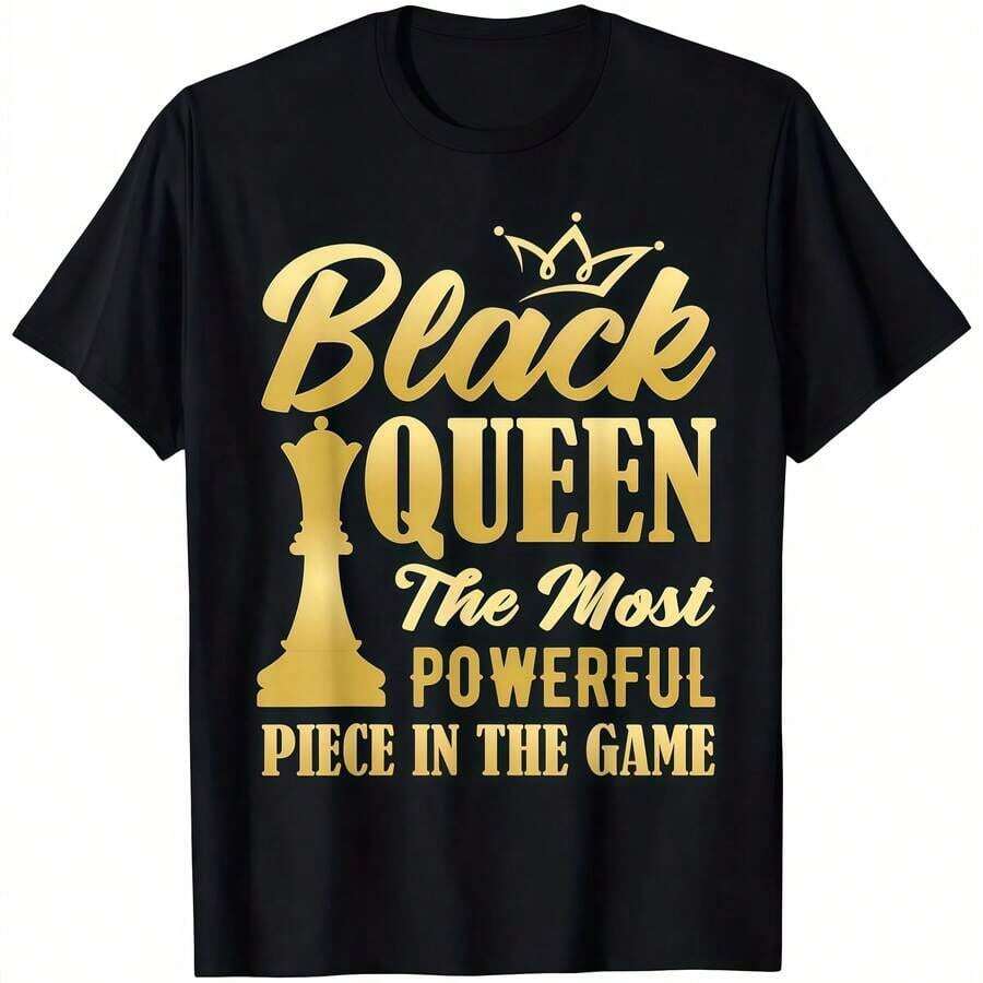 Camiseta de Algodón Suave para Hombre | Camiseta de algodón holgada para el Día de la Madre, tallas 0X-5X, suave y transpirable para todas las estaciones, cómoda para deportes casuales, regalos de Halloween y Navidad, para familiares y amigos, para hombres y mujeres. - Negro - Ver 1