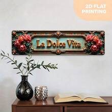 2D Flat - A Vintage-Style Sign In 2D Flat Design, Measuring 10X40 Cm (3.9X15.7 Inches). This Rustic-Style Decorative Plaque Has An Ornate Frame And Is Easy To Hang Indoors Or Outdoors, Making It A Versatile Gift For The Home. (Style Is Random) - A - View 5