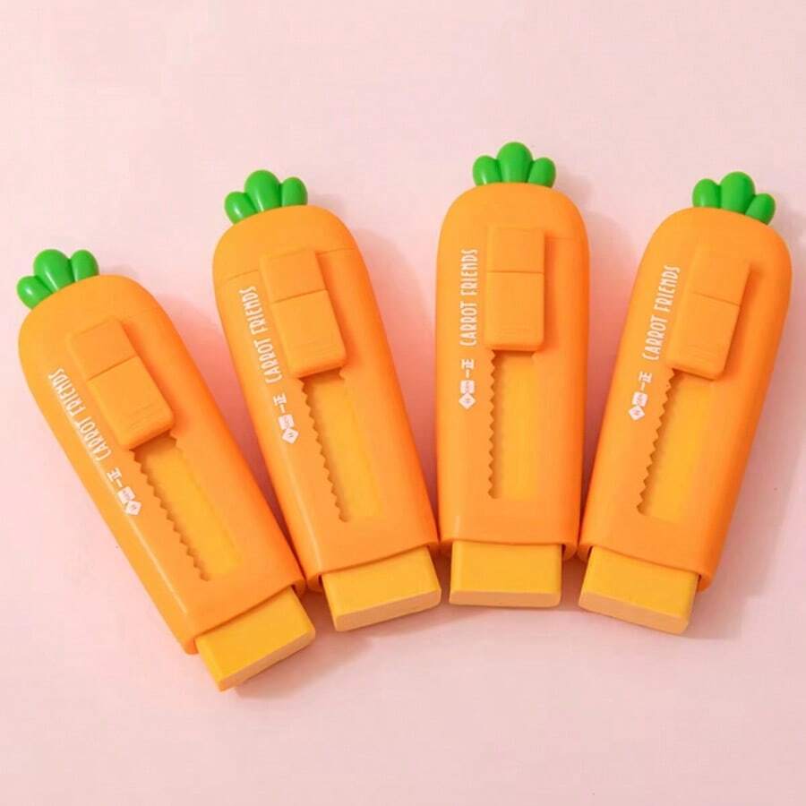 1 cục tẩy hình củ cà rốt dễ thương, quà tặng độc đáo, đồ dùng văn phòng phẩm cho trường học. - A - Xem 1