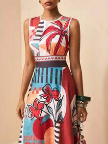 Women Midi Dresses - 棕色 - 查看 8