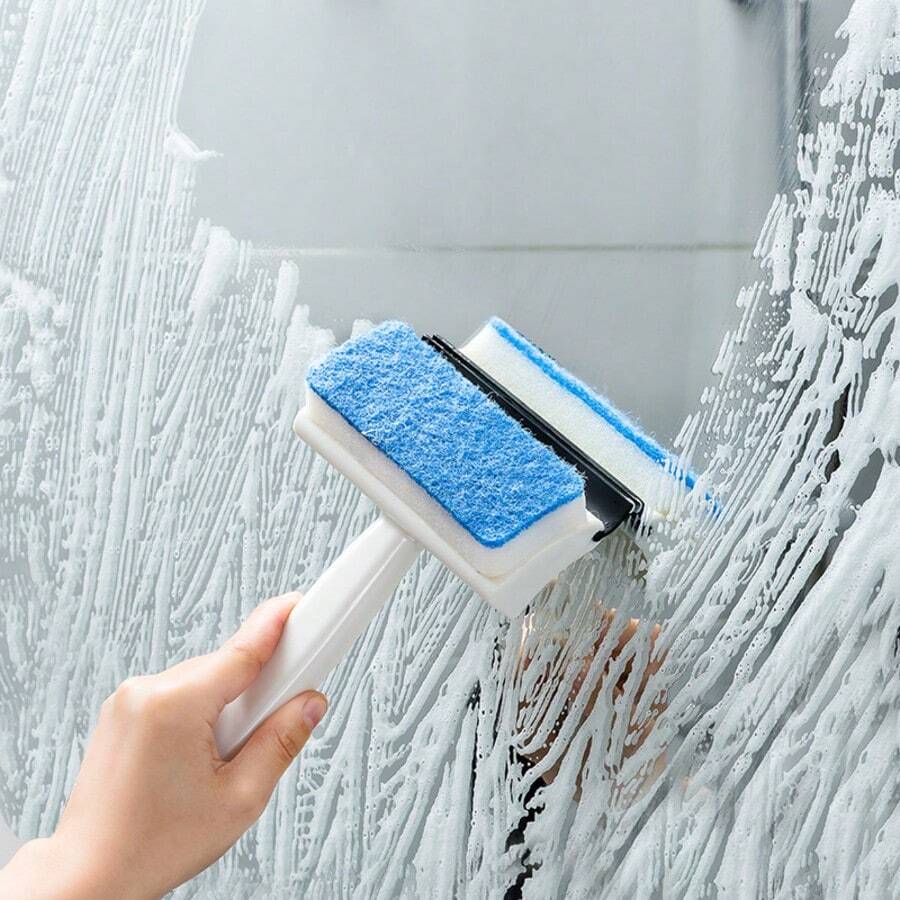 1pc Multi-Functional Cleaning Board, Bathroom Glass Squeegee, Home Cleaning Dust Removal Tool - Multicolor - View 1