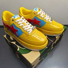 Giày thể thao thường ngày A BATHING APE Bape, giày bóng bẩy phối màu logo ngôi sao, màu đỏ vàng, phiên bản hợp tác với Iron Man, unisex. - Sự hợp tác của Thor - Xem 8