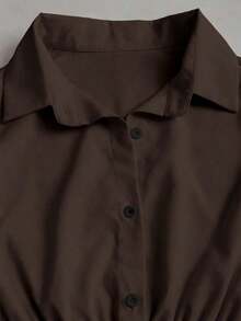 Mono de mujer nuevo, retro y sexy, ajustado y estilizador, elegante y de alta gama, cómodo y versátil, mono blanco de moda para banquetes - Café integral - Ver 3