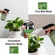 2pcs 450ml Refillable Plastic Spray Bottle Adjustable Mist Stream Nozzle Trigger Lock Lightweight Green Gray Handheld Mister For Plant Hair Car Cleaning Home Garden Office Daily Use - Multicolor - View 6