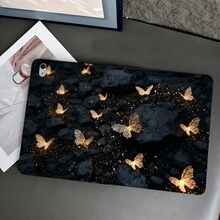 1个金色蝴蝶印花平板电脑保护套，带笔槽，兼容iPad Air 4/5/10代智能保护套/Air 13(M3 2025)/Air 11(M3 2025)/11(A16 2025)，兼容OPPO平板电脑，兼容华为Mate平板电脑，兼容vivo平板电脑，兼容荣耀平板电脑，兼容联想小新平板电脑 - 彩色 - 查看 3