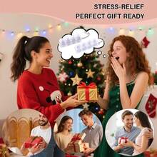 1pc Keyboard Stress Relief Toy, Silent Keyboard Stress Relief Keychain, 4-In-1 Keyboard Pressure Relief Button Finger Clicker Toy, Button Pressure Relief, Relieve Stress, Ideal Gift For Family And Friends, Also Best Choice For Birthday Or Christmas Gifts - Multicolor - View 7