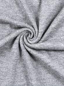Talla grande - talla extra grande - camiseta de mujer, hecha de algodón puro, tela ligera y transpirable, diseño de cuello redondo, diseño estampado, corte de manga corta, adecuada para primavera y verano. - Gris Claro - Ver 4