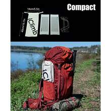 iClimb Solo Mesa Plegable Ultraligera Compacta para Mochilero Camping Senderismo Playa Picnic S - Gunmetal - Ver 6