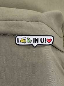 1pc "I Believe In You!" Enamel Brooch, Creative Animal Pun Dialogue Box Badge, Fashion Accessory, Gift For Friends - Multicolor - View 7