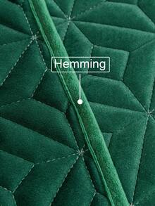 1pc Green Solid Color Diamond Pattern Sofa Cushion, Anti-Slip Durable And Wear-Resistant, Suitable For Pets, All-Season Use - Dark Green - View 5