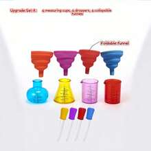 Juego de tazas medidoras mini - Herramienta de aprendizaje de percepción de color, kit de experimentos científicos DIY, kit de experimentos de ciencia de percepción de color - Educativo, adecuado para experimentos simulados y ayudas de enseñanza en el aula de ciencias (accesorios enviados al azar) - sistema de tazas medidoras - Ver 6