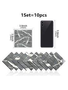 OUTANA 10pcs/0.9㎡ Deep Gray Marble Pattern Ceramic Tile Stickers, Waterproof Aluminum Composite Board, Self-Adhesive Wallpaper For Wall Renovation And Decoration, Suitable For Valentine's Day, Wedding, Birthday - FZZH567 - View 11