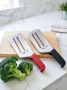 1pc Double-Edge Vegetable Knife, Slicer, Cabbage Shredder, Peeler, Small Kitchen Tool, Fruit And Vegetable Cutter, Practical And Durable Kitchen Tool, Essential Kitchen Accessory - Multicolor - View 3