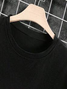 Women's Casual Summer T-Shirt, Casual Summer T-Shirt With Graphic Print, Casual Style Clothing, Polyester T-Shirt - Graphic Print "Please Be Patient With Me, 20th Century Soybean", Round Neck, Short Sleeve, For Summer And Spring - 黑色 - 查看 6