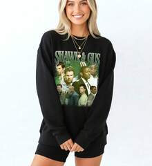 Shawn and Gus Psych TV Show Vintage Style-Shirt - Negro - Ver 6