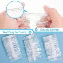 100/200pcs Disposable Stretchable Ear Covers, Minimalist Design, Protect Ears, Prevent Water From Entering Ears, Shower Ear Covers, Transparent Ear Covers, Swimming, Hair Styling, Hair Dyeing, Perming, Bathing, Hair Washing, Ear Protection - Earmuffs - View 5