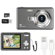 50MP Auto Focus 4K Face Detection 2.4" 16X Zoom Rechargeable Pocket Cinema Digital Video Camera - View 18
