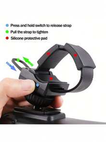 360 Degree Rotating Universal Tablet And Phone Holder | Adjustable Bicycle, Motorcycle, Exercise Bike And Treadmill Mount | Secure Holder For 4.7-14 Inch Devices | Cycling And Fitness Accessory - Black - View 5