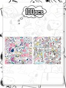 Snoopy Phone Case Stickers - Cute Popular Cartoon Dog Laptop Phone Case Packaging Material - Waterproof Stickers - Irregular - View 11