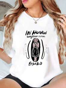 1 Piece Eraserhead - Lady In The Radiator Unisex T-Shirt Te-0180g 100% Cotton - 白色 1 - 查看 3