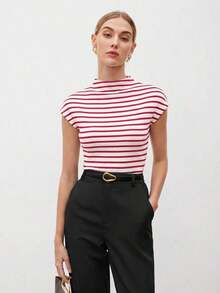 Camiseta de manga corta plisada de unicolor elegante para mujer, estilo urbano moderno y chic para uso diario, romántico retro de los 90, adecuado para Navidad, Año Nuevo, San Valentín, fiestas, playa, graduación, moda, festivales, vacaciones, inv - Rojo - Ver 7