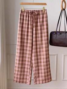 Pantalones a rayas rosas para mujer, vacaciones de verano - Rosa 2 - Ver 5