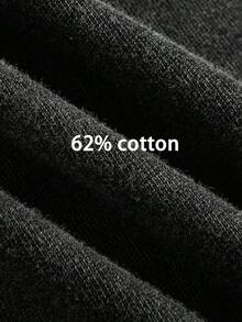 Pantalones de chándal de pierna recta y cintura baja para mujer, apropiados para el verano, con efecto lavado - Negro - Ver 3