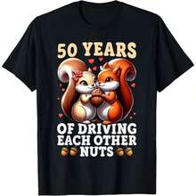 Camiseta para Parejas: 23 Años de Amor Eterno, 23º Aniversario de Bodas, Transpirable y Cómoda - Negro 13 - Ver 6