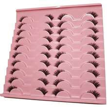 20 Pairs Transparent Half-Eye Elongating False Eyelashes - Black - View 10