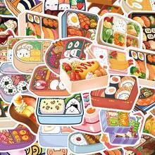 55pcs Cute Cartoon Lunchbox Stickers, Suitable For Lunchbox, Water Bottle, Skateboard, Luggage, Laptop, Adorable Donut Theme Party Decorations - Multicolor 1 - View 9