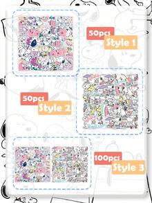 Snoopy Phone Case Stickers - Cute Popular Cartoon Dog Laptop Phone Case Packaging Material - Waterproof Stickers - Irregular - View 6
