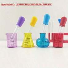Juego de tazas medidoras mini - Herramienta de aprendizaje de percepción de color, kit de experimentos científicos DIY, kit de experimentos de ciencia de percepción de color - Educativo, adecuado para experimentos simulados y ayudas de enseñanza en el aula de ciencias (accesorios enviados al azar) - sistema de tazas medidoras - Ver 10