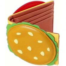 Cute Small Hamburger Wallet Bag, Funny Small Cheeseburger Wallet, PU Leather Wallet Coin Purse - Default - View 6