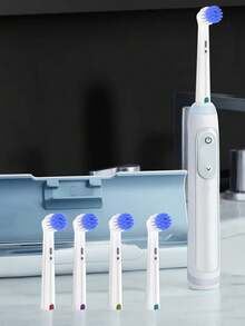 4 Pcs Compatible With OralB Electric Toothbrush Replacement Ultra Soft Bristles Brush Heads, Toothbrush Head Refills Compatible With Oralb Pro Series Electric Toothbrushes, For Sensitive Care - View 11
