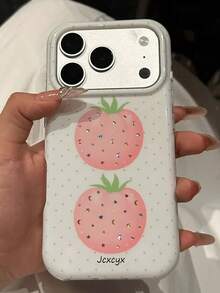 Cute Polka Dot Star Fruit Pattern Phone Case Compatible With IPhone 17 Pro Max 17 Pro 17 16 Pro Max 16 Pro 16 15 Pro Max 15 Pro Max 15 Pro 15 14 Pro Max 14 Pro 14 13 Pro Max 13 Pro 13 12 Pro Max 12 Pro 11 Simple Lovely Shockproof Back Cover - Polka Dot Apple - View 3