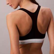 Calvin Klein Calvinklein Icon Cotton Modal Unlined Bralette QF8493 - Black - View 6