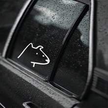 1pc Puppy Oil Tank Sticker, Cute Pet Line Painting Sticker Waterproof Sticker Decoration Car Accessories - Puppy - View 2